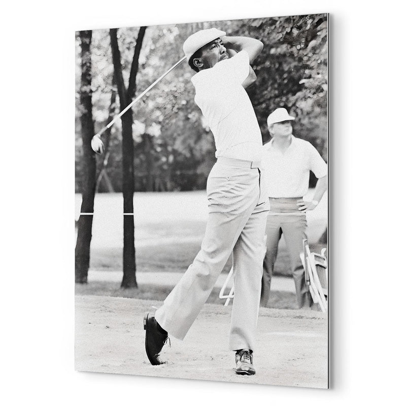 Calvin Peete metal print mockup