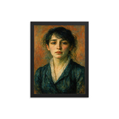 Camille Claudel framed print on a plain backdrop in size 12"x16".