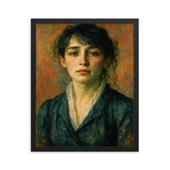 Camille Claudel framed print on a plain backdrop in size 16"x20".
