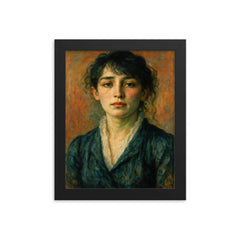 Camille Claudel framed print on a plain backdrop in size 8"x10".