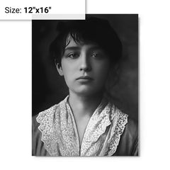 Camille Claudel metal print on a plain backdrop in size 12"x16".