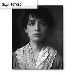 Camille Claudel metal print on a plain backdrop in size 16"x20".