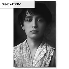 Camille Claudel metal print on a plain backdrop in size 24"x36".