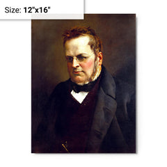 Camillo Benso, Count of Cavour metal print on a plain backdrop in size 12"x16".