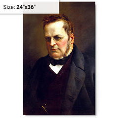 Camillo Benso, Count of Cavour metal print on a plain backdrop in size 24"x36".