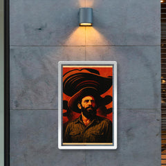 Camilo Cienfuegos beneath oversized sombrero shadows poster 2