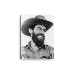 Camilo Cienfuegos canvas print on a plain backdrop in size 12"x16".