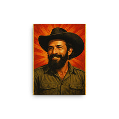Camilo Cienfuegos canvas print on a plain backdrop in size 12"x16".