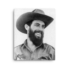 Camilo Cienfuegos canvas print on a plain backdrop in size 16"x20".