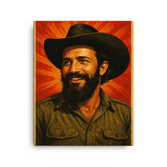 Camilo Cienfuegos canvas print on a plain backdrop in size 16"x20".