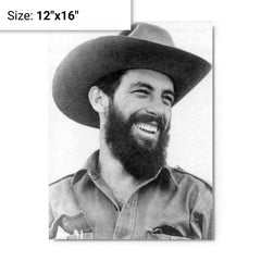 Camilo Cienfuegos metal print on a plain backdrop in size 12"x16".