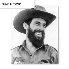 Camilo Cienfuegos metal print on a plain backdrop in size 16"x20".