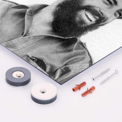 Camilo Cienfuegos metal print mockup