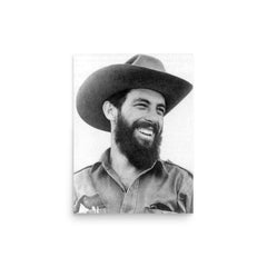 Camilo Cienfuegos poster on a plain backdrop in size 12"x16".