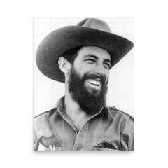 Camilo Cienfuegos poster on a plain backdrop in size 18"x24".