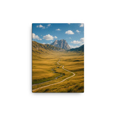 Campo Imperatore Plateau Gran Sasso Italy canvas print on a plain backdrop in size 12"x16".