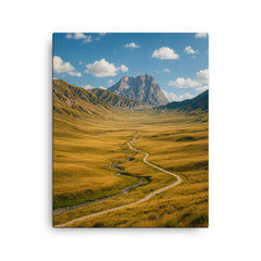 Campo Imperatore Plateau Gran Sasso Italy canvas print on a plain backdrop in size 16"x20".