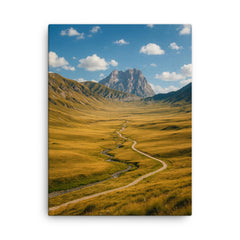 Campo Imperatore Plateau Gran Sasso Italy canvas print on a plain backdrop in size 18"x24".