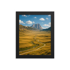 Campo Imperatore Plateau Gran Sasso Italy framed print on a plain backdrop in size 8"x10".