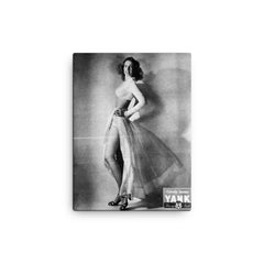 Candy Jones canvas print on a plain backdrop in size 12"x16".