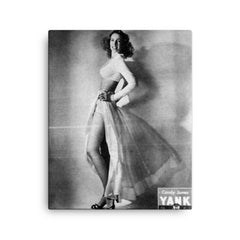 Candy Jones canvas print on a plain backdrop in size 16"x20".