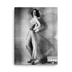 Candy Jones canvas print on a plain backdrop in size 18"x24".