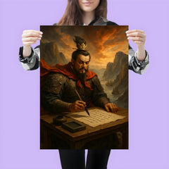 Cao Cao composing poetry before Red Cliffs campaign poster 3