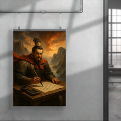 Cao Cao composing poetry before Red Cliffs campaign poster 4