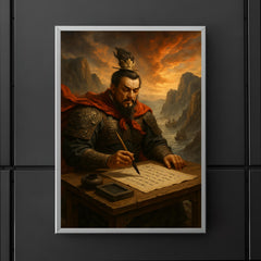 Cao Cao composing poetry before Red Cliffs campaign poster 5