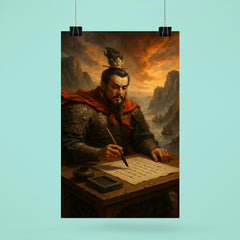 Cao Cao composing poetry before Red Cliffs campaign poster 6