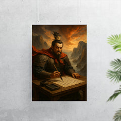 Cao Cao composing poetry before Red Cliffs campaign poster 7