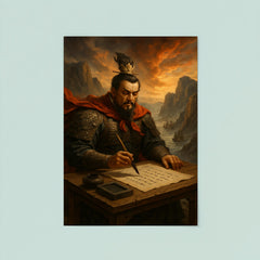 Cao Cao composing poetry before Red Cliffs campaign poster 8