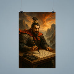 Cao Cao composing poetry before Red Cliffs campaign poster 9