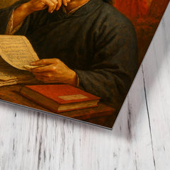 Cao Xueqin among red chamber memories metal print mockup
