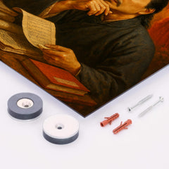 Cao Xueqin among red chamber memories metal print mockup