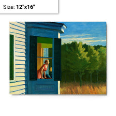 Cape Cod Morning by Edward Hopper metal print on a plain backdrop in size 12"x16".