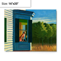 Cape Cod Morning by Edward Hopper metal print on a plain backdrop in size 16"x20".