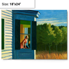Cape Cod Morning by Edward Hopper metal print on a plain backdrop in size 18"x24".