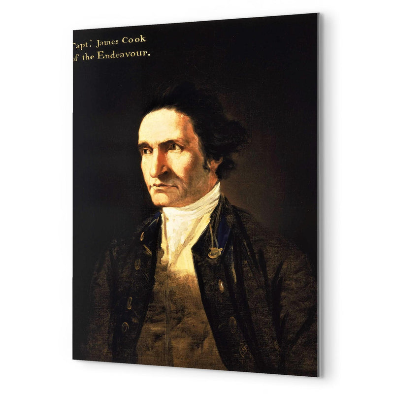 Captain James Cook by William Hodges metal print mockup