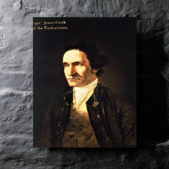 Captain James Cook by William Hodges metal print mockup