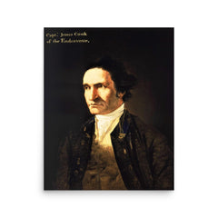 Captain James Cook poster on a plain backdrop in size 16"x20".