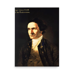 Captain James Cook poster on a plain backdrop in size 18"x24".