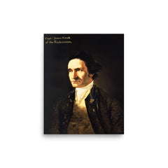 Captain James Cook poster on a plain backdrop in size 8"x10".