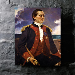 Captain John Paul Jones by Cecilia Beaux metal print mockup