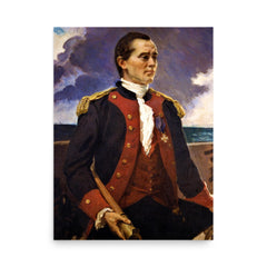 Captain John Paul Jones poster on a plain backdrop in size 18"x24".