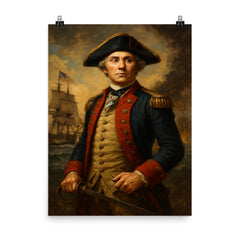Captain John Paul Jones poster on a plain backdrop in size 8"x10".