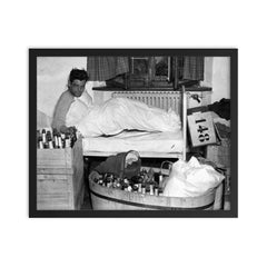 Captain Lewis Nixon, 506th PIR, May 8, 1945 framed print on a plain backdrop in size 16"x20".