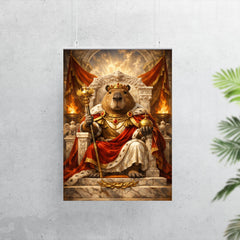 Capybara emperor on marble throne poster 7