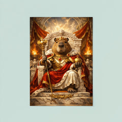 Capybara emperor on marble throne poster 8