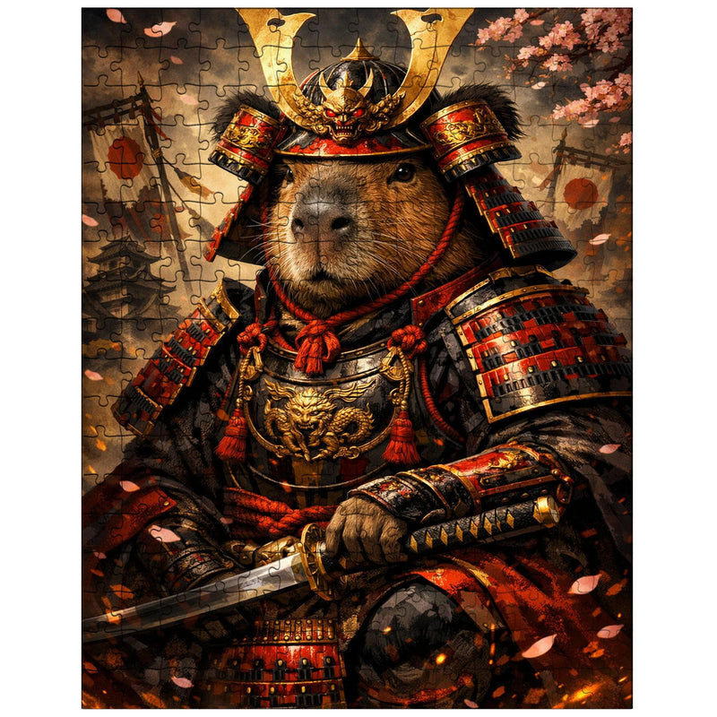 Capybara shogun in lacquered armor jigsaw puzzle